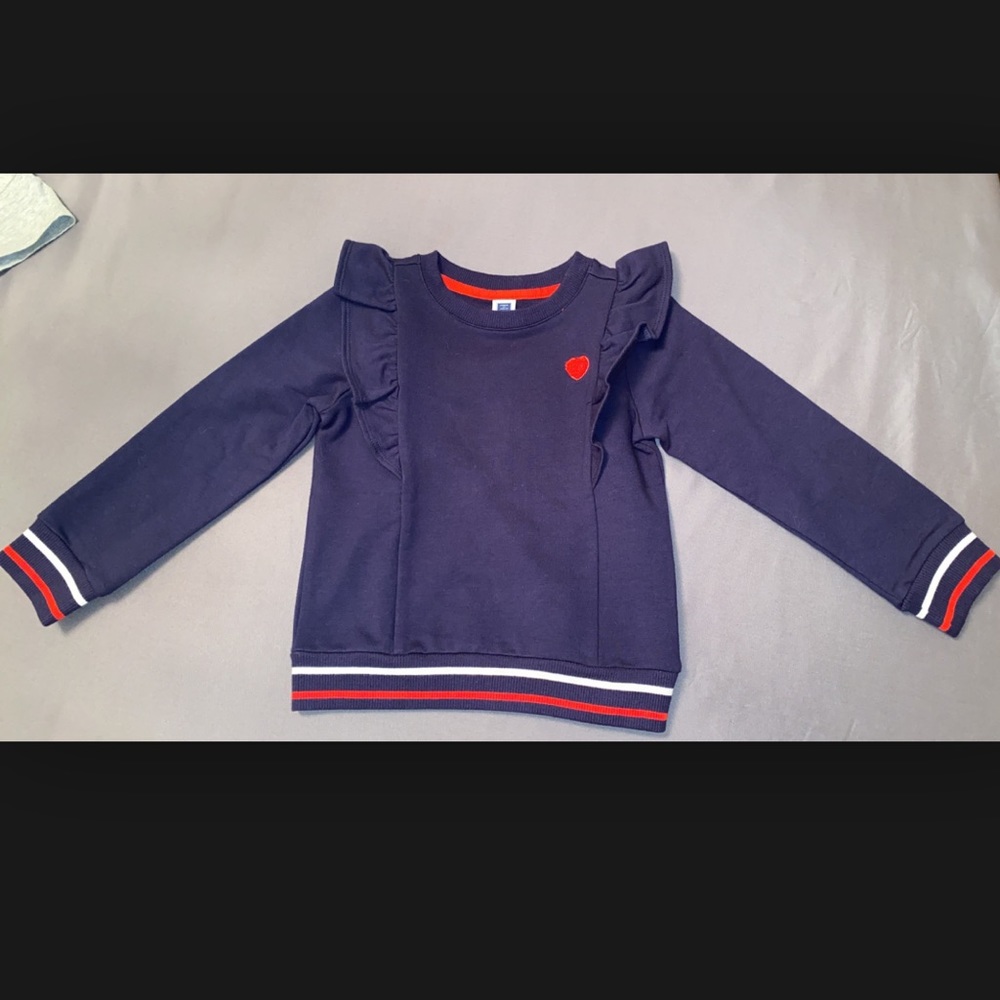 Janie and Jack Ruffle Heart Sweatshirt